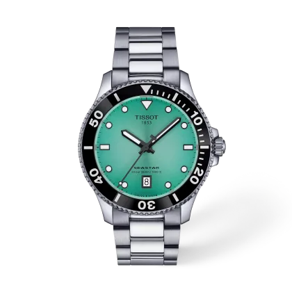 Reloj Tissot Seastar 1000 T120.410.11.091.00 Esfera Turquesa 40 mm