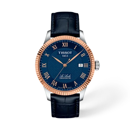Reloj Tissot Le Locle Gold T932.408.46.043.00 Esfera Azul Correa de Cuero 39,3 mm