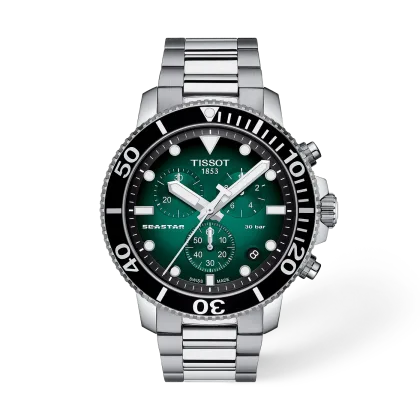 Reloj Tissot Seastar 1000 T120.417.11.091.01 Esfera Degradado Verde 45,5 mm