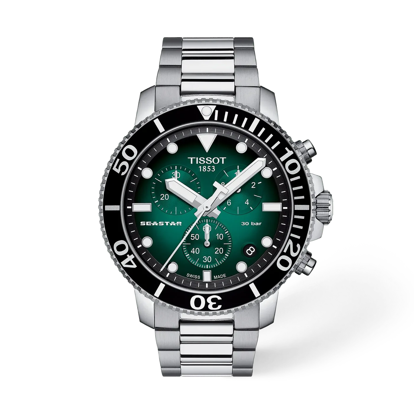 Reloj Tissot Seastar 1000 T120.417.11.091.01 Esfera Degradado Verde 45,5 mm