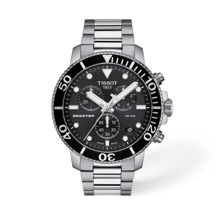 Reloj Tissot Seastar 1000 T120.417.11.051.00 Esfera Negro 45,5 mm