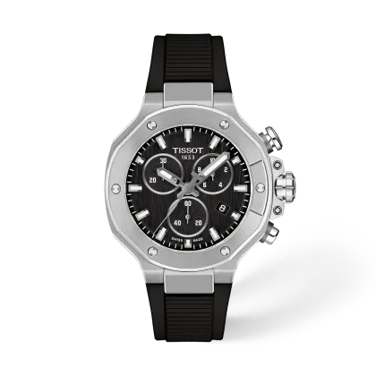 Reloj Tissot T-Race T141.817.17.051.00 Esfera Negro Correa de Silicona 38 mm