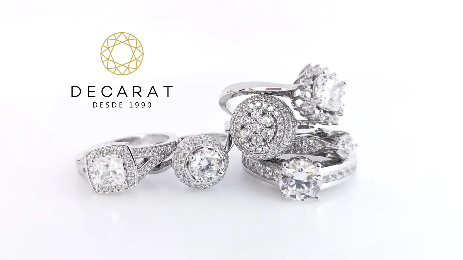 Anillos De Carat junto al logo Desde 1990