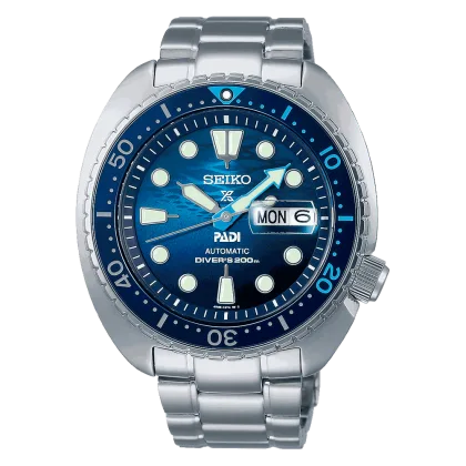 Reloj Seiko Prospex Diver SRPK01K1 PADI Esfera Azul 45 mm