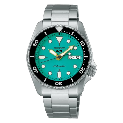 Reloj Seiko 5 Sports SRPK33K1 Esfera Verde Agua 38 mm