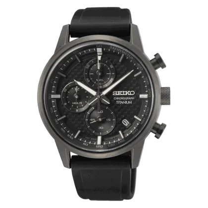 Reloj Seiko Cronógrafo SSB393P1 Titanio Esfera Negra 41,6 mm