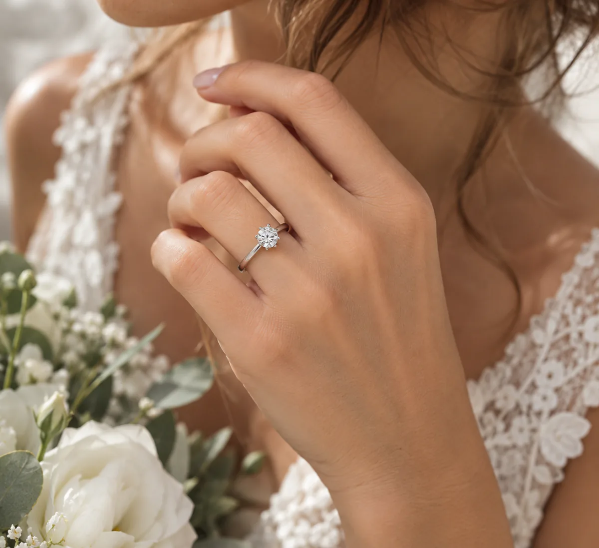 Anillo Solitario Plata 925