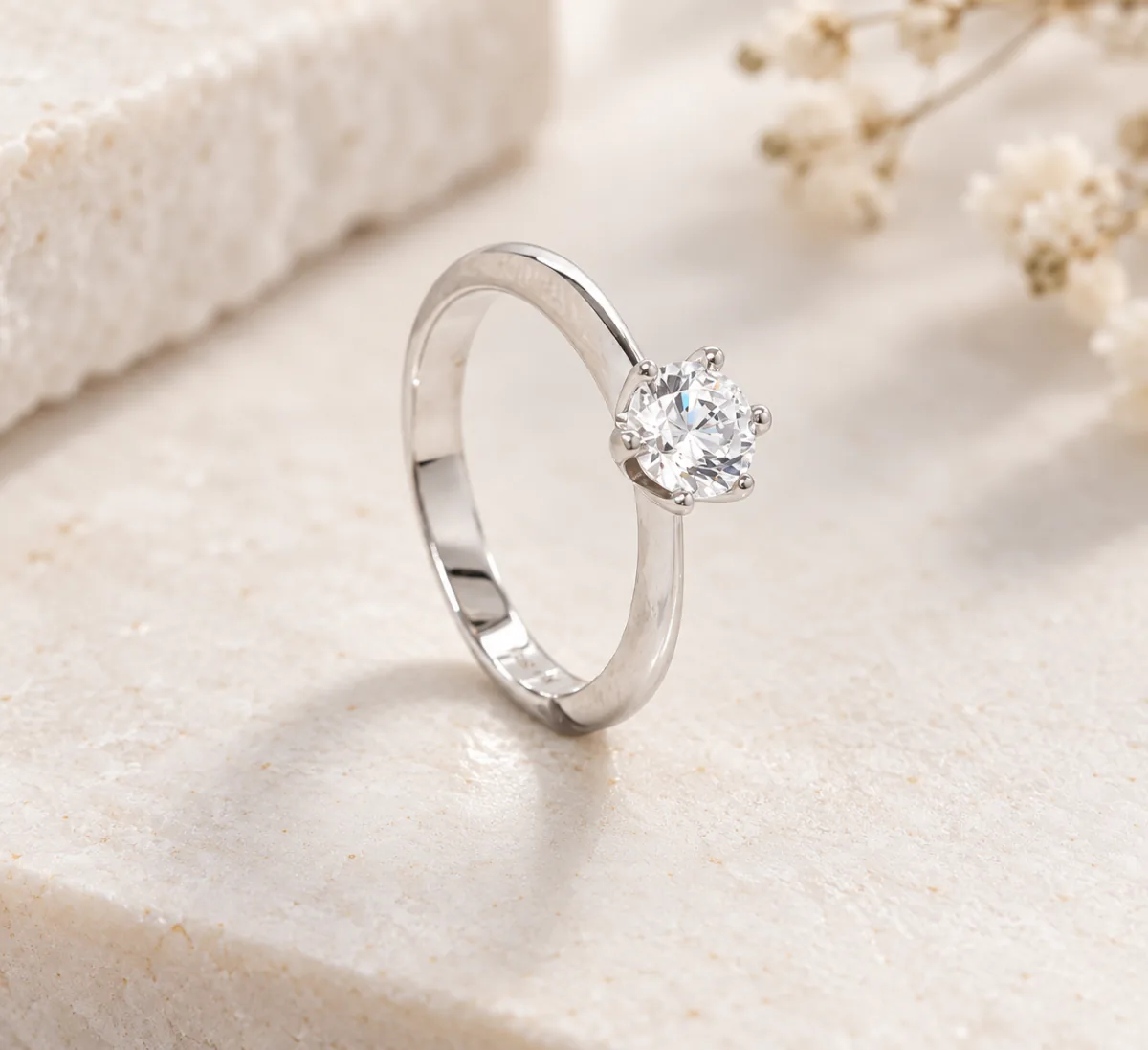 Anillo Solitario Plata 925 - Imagen 2