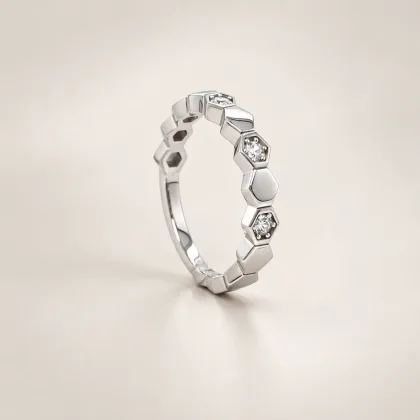 Anillo Panal Plata 925
